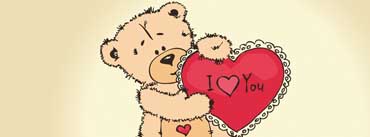 Teddy Bear Drawing Heart Cover Photo