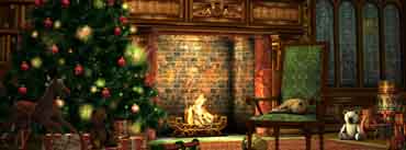 Christmas Tree Fireplace Cover Photo