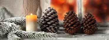 Christmas Pine Cones Candle Cover Photo