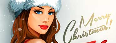 Christmas Santa Girl Cover Photo