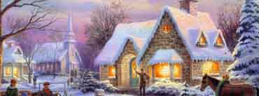 Christmas Snow Houses Cover Photo