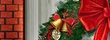 Christmas Wreath Red Ribbon Cover Photo