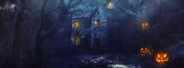 Scary Halloween Haunted House Cover Photo