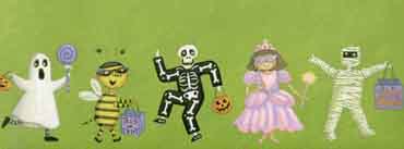 Kids Halloween Trick Or Treat Cover Photo