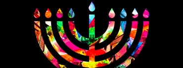 Colorful Hanukkah Candles Cover Photo