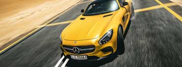 Yellow Mercedes Sport Car Cover Photo