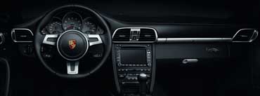 Porsche Black Steering Wheel Cover Photo