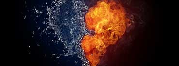 Water And Flames Heart Cover Photo