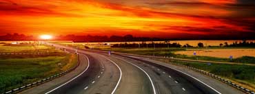 Highway At Sunset Cover Photo