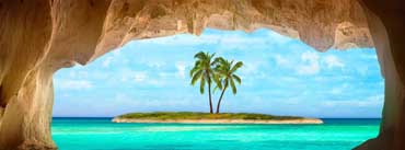 Small Island With Palm Tree Cover Photo