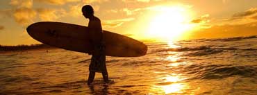 Surfer At Sunset Cover Photo