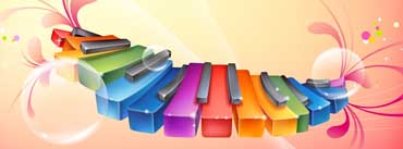 Rainbow Piano Keyboards Cover Photo