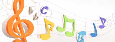 Colorful Musical Notes Cover Photo