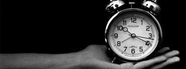 Old Clock Black And White Cover Photo