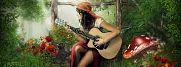 Girl Playing Guitar Cover Photo