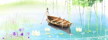 Lonely Boat Digital Art Cover Photo