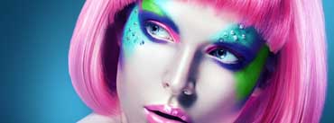 Girl With Makeup And Pink Wig Cover Photo