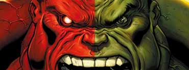 Red Hulk Vs Green Hulk Cover Photo