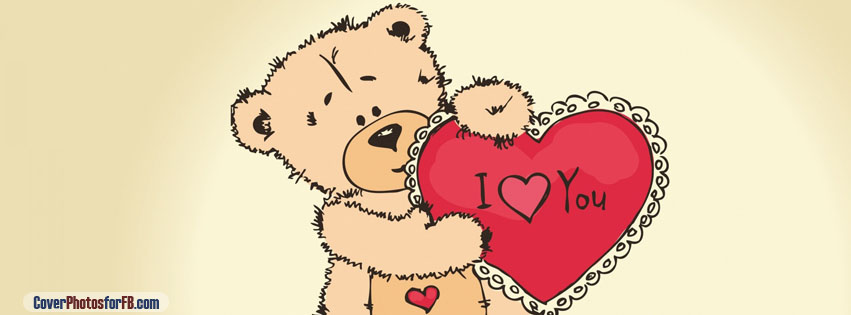 Teddy Bear Drawing Heart Cover Photo