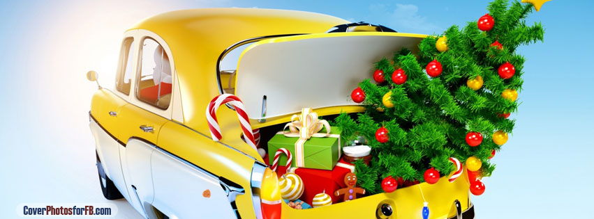Yellow Pickup Truck Christmas Tree Cover Photo