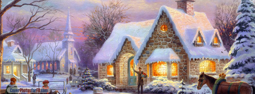 Christmas Snow Houses Cover Photo
