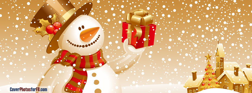 Snowman Giving Gift Cover Photo