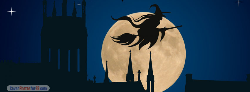 Halloween Witch Flying Cover Photo