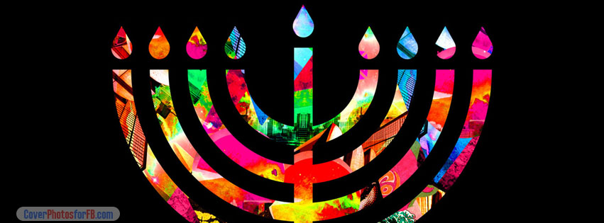 Colorful Hanukkah Candles Cover Photo