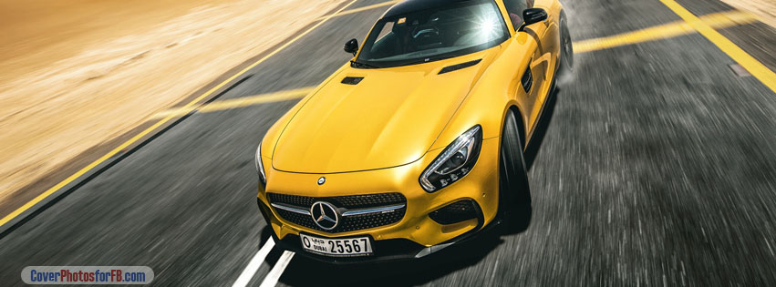 Yellow Mercedes Sport Car Cover Photo