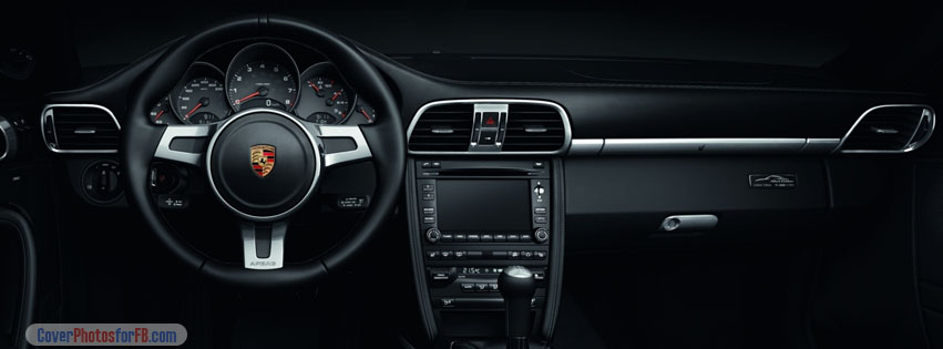 Porsche Black Steering Wheel Cover Photo