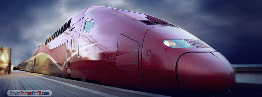 Red High Speed Train Cover Photo