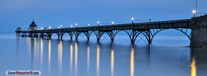 Clevedon Pier At Dusk Cover Photo