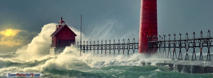 Lighthouse Stormy Ocean Cover Photo