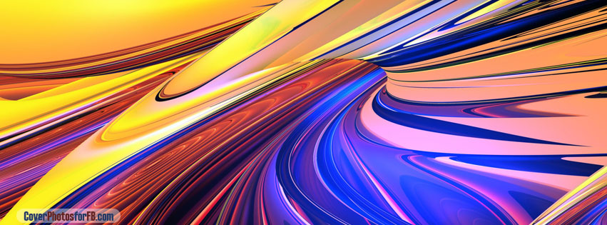 Yellow Blue Tan Abstract Art Cover Photo