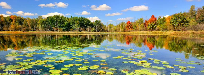 Beautiful Lake Scenery Autumn Cover Photo