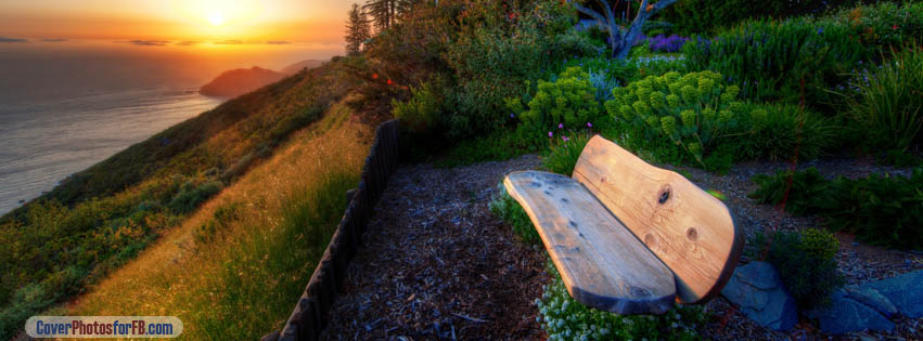 Bench With Sea View Sunset Cover Photo