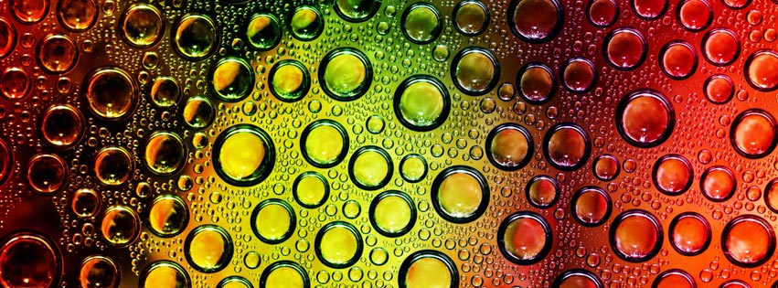 Colorful Waterdrops Cover Photo