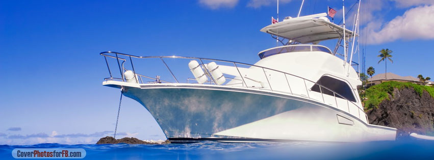 Yacht Clear Blue Ocean Cover Photo