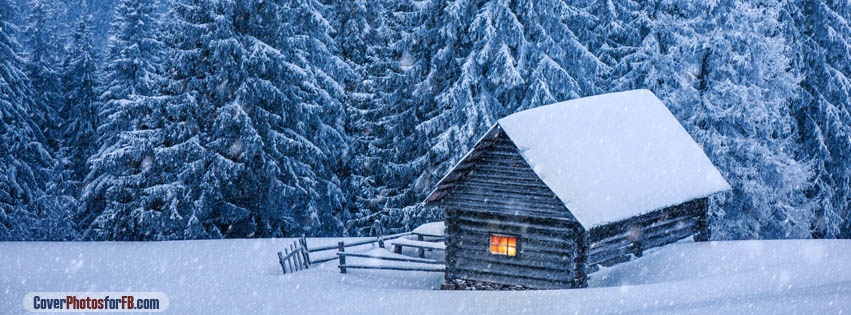 Snowy Forest Cabin Cover Photo
