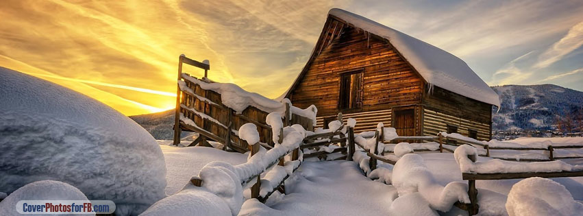 Wooden House Under Snow Cover Photo