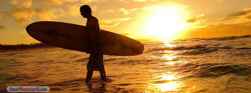 Surfer At Sunset Cover Photo