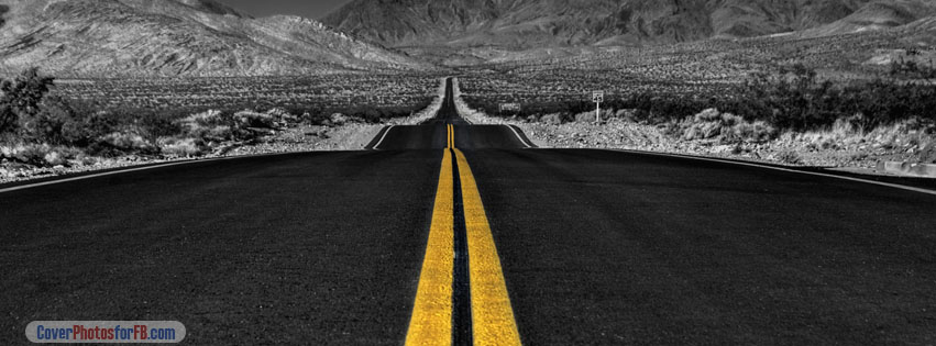 Long Desert Road Black And White Cover Photo