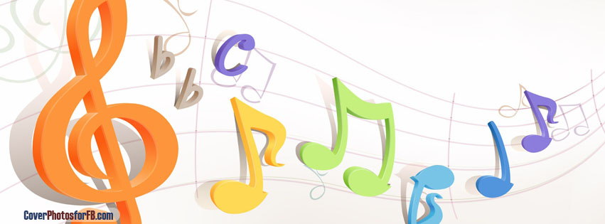 Colorful Musical Notes Cover Photo