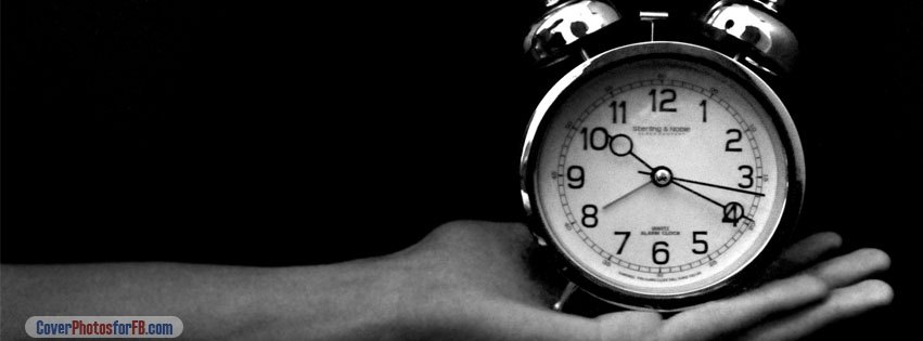 Old Clock Black And White Cover Photo