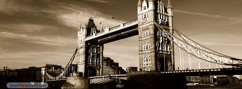 London Tower Bridge Vintage Cover Photo