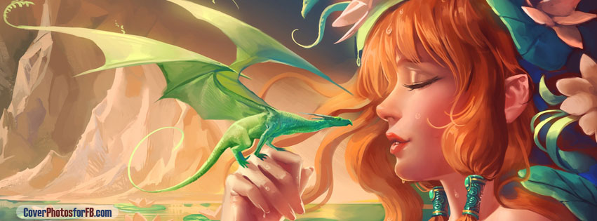 Girl With Mini Dragon Cover Photo