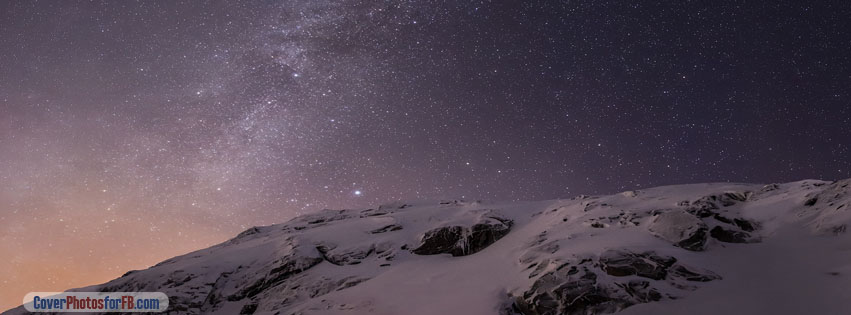 Apple Ios Mountains And Galaxy Cover Photo