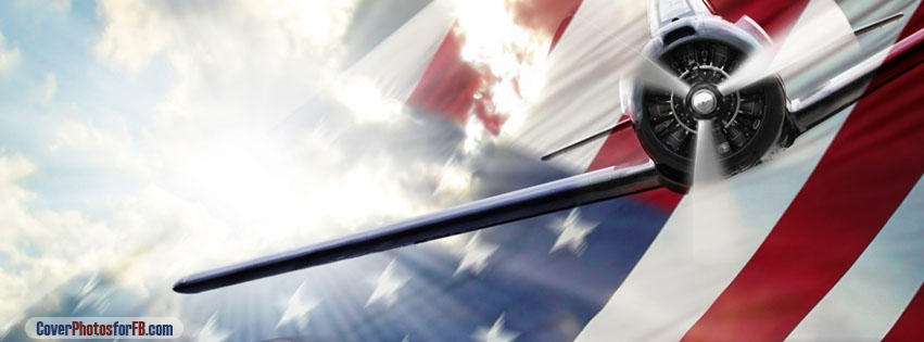 Memorial Day USA Flag Airplane Cover Photo