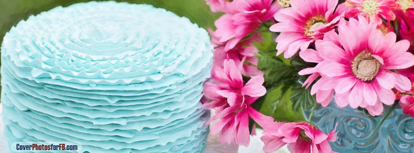 Blue Birthday Cake Cover Photo