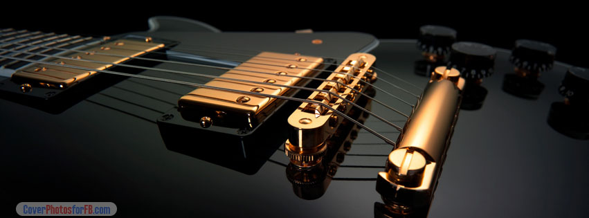 Black And Gold Electric Guitar Cover Photo